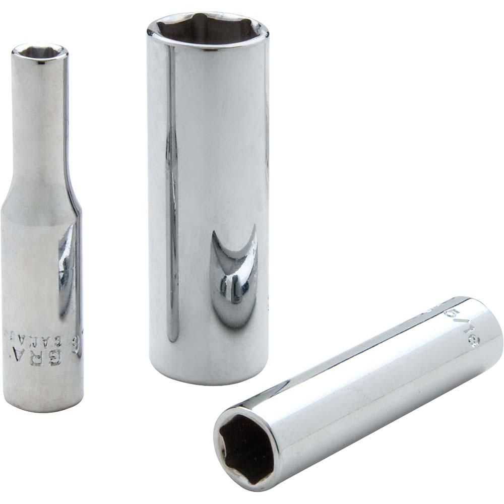 1/4 Drive 6 Point Deep Length Sockets
