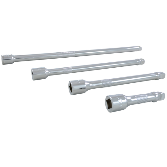 3/8 Dr. 4 Piece Chrome Wobble Extension Set