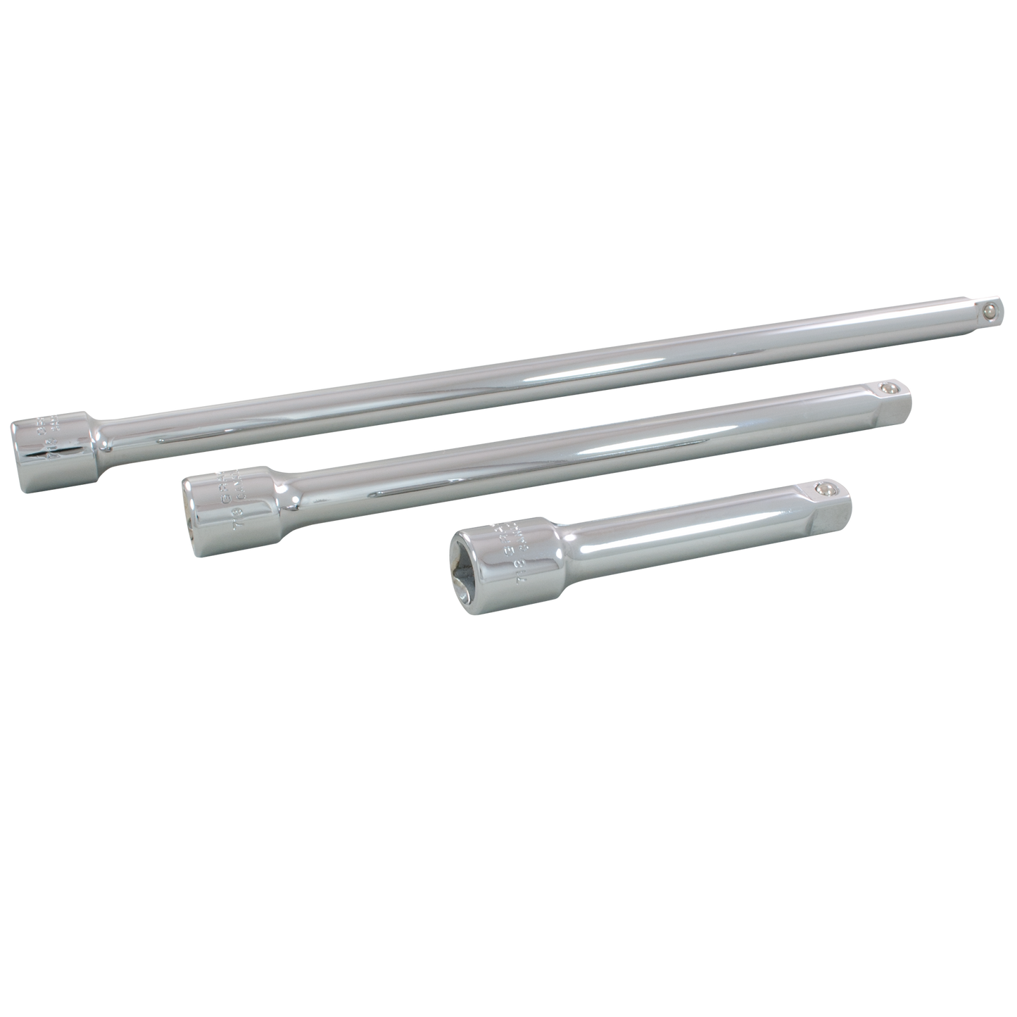 1/2 Dr. 3 Piece Chrome Extension Set