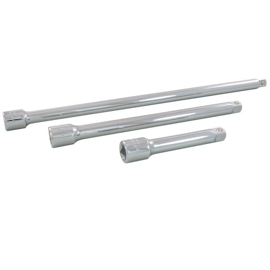 1/2 Dr. 3 Piece Chrome Extension Set